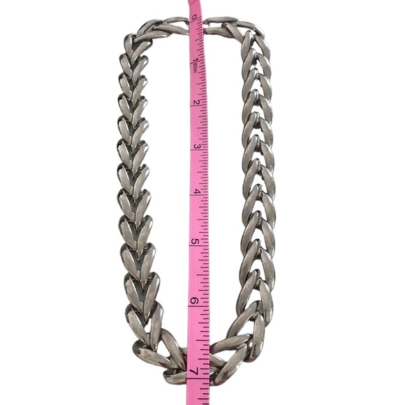 Vintage Napier silver tone collier necklace chain chunky - Picture 8 of 11
